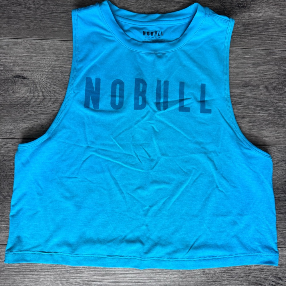 NOBULL Blue Crop Muscle Tee Sleeveless
